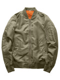 kkboxly Men's Casual Bomber Jacket, Chic Stand Collar Zip Up Jacket