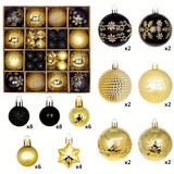 kkboxly 44pcs Vibrant Christmas Tree Ball Ornaments - Colorful Hanging Decoration for Home, Room, Window, and Party - 8 Styles to Choose From, Pendant Decor, Scene Decor, Holiday Gift Idea