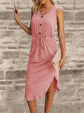 kkboxly  V Neck Tank Sundress, Casual Dress For Summer & Spring, Women's Clothing