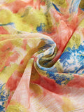 Floral Print Knotted Blouse, Vintage Flared Sleeve V Neck Blouse, Women's Clothing