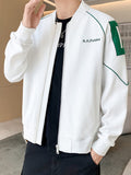 kkboxly  Varsity Jacket, Men's Casual Baseball Jacket Coat Regular Fit College Hipster Windbreaker For Spring Autumn