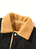 Men's Trendy Fleece Lined Coat Warm Jacket Long Coat Outwear For Men Winter Autumn Hiphop Style Streetwear