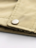 Men's Stand Collar Cargo Jacket, Casual Waterproof Wear-resistant Windbreaker Jacket For Outdoor Activities
