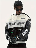 kkboxly kkboxly Plus Size Street Style Cool Letters Graphic Print Baseball Jacket, Contrast Color Band Collar Jacket For Cycling/sports, Men's Clothing