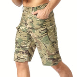 kkboxly Men's Camo Cargo Shorts: Military-Style for Running, Workouts & Sports