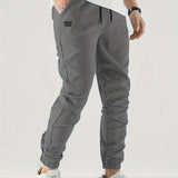 kkboxly  Classic Cargo Pants, Men's Multi Flap Pocket Trousers, Loose Casual Outdoor Pants, Men's Work Pants Outdoors Streetwear Hiphop Style