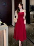 kkboxly  Contrast Mesh Ruffle Dress, Elegant Puff Sleeve Evening Party Dress, Women's Clothing