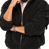 kkboxly  Men's Warm Polar Fleece Jacket Coat For Fall Winter