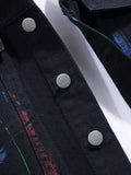 kkboxly  Original Design Men's Paint Denim Jacket