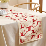 1pc Festive Christmas Linen Table Runner - Table Runners for Holiday Decor, Kitchen Dining Room Scene Decoration, Party Supplies, Gift Ideas, and Atmosphere Decoration