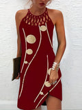 Kkboxly   Floral Print Criss Cross Dress, Sexy Sleeveless Cami Dress For Summer, Women's Clothing