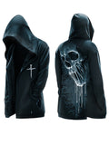 kkboxly  Men's Halloween Printed Hooded Cardigan Long Coat, Casual Cosplay Costumes