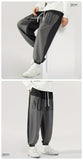 kkboxly  Men's Fashion Color Block Sweatpants, Casual Slightly Stretch Breathable Loose Joggers For Outdoor