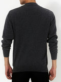 kkboxly  Men's Casual Knit Long Sleeve Pullover Sweater Top Men's Clothes Fall Winter