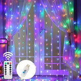 kkboxly Versatile USB-Powered LED Curtain Lights - Remote Controlled, 8 Modes for Christmas, Halloween, Valentine's Day & More - Perfect for Indoor Decor