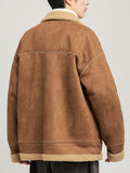 Men's Warm Fleece Jacket, Casual Stylish Warm Jacket For Fall Winter