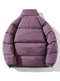 kkboxly  Men's Loose Fit Warm Fleece Jacket, Casual Puffer Coat For Fall Winter