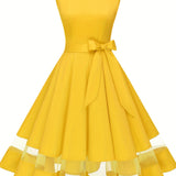 kkboxly  Cocktail Party A-line Dress, Vintage Sleeveless Prom Dress, Women's Clothing