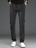 kkboxly  Men's Casual Corduroy Slim Fit Trousers For Fall Winter