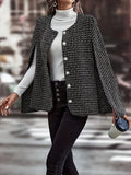 kkboxly  Split Long Sleeve Blazer, Casual Single Breasted Open Front Outerwear, Women's Clothing