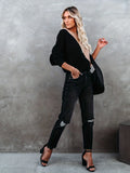 Color Block Crew Neck Pullover Sweater, Casual Long Sleeve Sweater For Spring & Fall, Women's Clothing