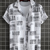 kkboxly  Men's Casual Short Sleeve Shirt, Male Hawaiian Shirt For Summer Beach Vacation