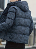 kkboxly  Warm Camouflage Pattern Winter Jacket, Men's Casual Stand Collar Padded Coat For Fall Winter