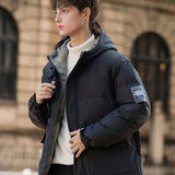 Men's Solid Padded Jacket, Men Casual Padded Coat Windbreaker Zipper Pocket Stand Collar For Men Winter