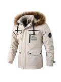 kkboxly Men's Waterproof Padded Jacket with Faux Fur Hoodie - Perfect for Fall/Winter!