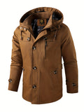 kkboxly  Men's Warm Thick Mid-length Windbreaker Jacket For Fall Winter Business