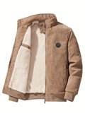 Men's Warm Fleece Corduroy Jacket For Fall Winter