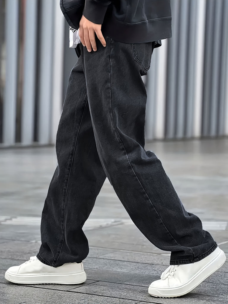 GINGTTO Heren Baggy Skater Jeans Loose Fit Denim Broek Relaxed Losse Pasvorm voor Mannen Blauw 30 GINGTTO Heren Baggy Skater Jeans Loose Fit Denim Broek Relaxed Losse Pasvorm voor Mannen Blauw 30