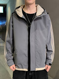 kkboxly  Men's Hooded Windbreaker Jacket For Outdoor Activities