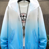 kkboxly  Men's Casual Ombre Color Sun Protection Jacket Ultra Light Thin Breathable Leisure Sports Outdoor Cycling Jacket Hoodie Skin Clothing For Men & Women