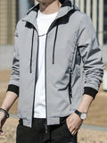 Men's Lightweight Zip-Up Sports Hooded Jacket Christmas Gifts