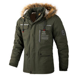 kkboxly Men's Waterproof Padded Jacket with Faux Fur Hoodie - Perfect for Fall/Winter!
