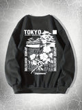 kkboxly  Men's Buildings Print Hoodie With Drawstring Pocket - Stylish And Comfortable Casual Wear