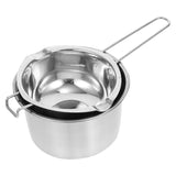 kkboxly 2 Pcs Stainless Steel Double Boiler Pot Chocolate Melting Pot Soap Candle Candy Making Tool Kit Wax Melting Heat Proof Bowl For Melting Chocolate, Butter, Cheese, Caramel, Candy, Candle, Wax