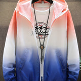 kkboxly  Men's Casual Ombre Color Sun Protection Jacket Ultra Light Thin Breathable Leisure Sports Outdoor Cycling Jacket Hoodie Skin Clothing For Men & Women