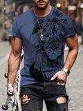 2025 kkboxly  Vintage Lion Men's T-Shirt for Summer Outdoor, Casual and Stylish Graphic Tee with Slightly Stretch Crew Neck and Short Sleeves