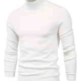kkboxly  All Match Best Sellers Autumn Winter Pullover Men Solid Turtleneck Sweaters