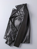 kkboxly  Men's Solid Lapel Cycling Jacket With Zipper Pocket, Casual Zip Up Jacket For Spring Fall Outdoor