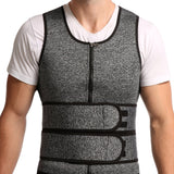 kkboxly  Men's Double Belt Vest Garment Suddenly And Violently Sweat Rubber Reinforcement Of Corsets Waist Waist Movement Gather The Corset Zipper Velcro Adjustable