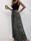 kkboxly  Casual Wide Leg Belted Tank Jumpsuit, Palazzo Jumpsuit For Summer & Spring, Women's Clothing