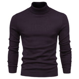 kkboxly  All Match Best Sellers Autumn Winter Pullover Men Solid Turtleneck Sweaters