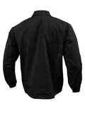kkboxly  Men's Waterproof Black Jacket, Lapel Stylish Comfy Chic Coat For Men's Outdoor Activities