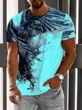 kkboxly Men's Eagle Print T-Shirt - Comfortable and Stylish Summer Tee