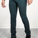 kkboxly  Slim Fit Tapered Slacks, Men's Casual Slightly Stretch Solid Color All Match Pants For All Seasons Business