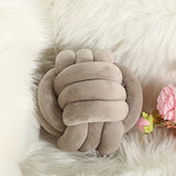 1pc Soft Round Plush Aesthetic Knot Ball Pillow, Small Cute Decorative Cushion for Bedroom Sofa Decor, Christmas, Halloween Gift