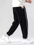 kkboxly  Drawstring Sweatpants Loose Fit Pants Men's Casual Slightly Stretch Joggers For Men Spring Autumn Running Jogging